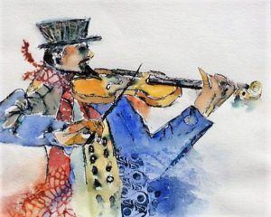 Music Man watercolor