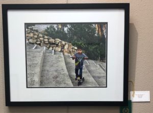 Photo of a boy on the steps at Mt. Helix