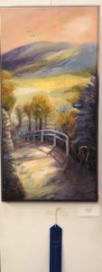 Acrylic painting of a path leading up to Mt. Helix