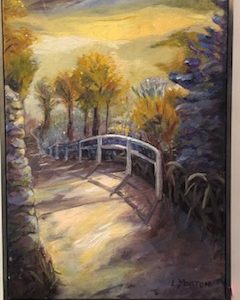 Acrylic painting of a path leading up to Mt. Helix