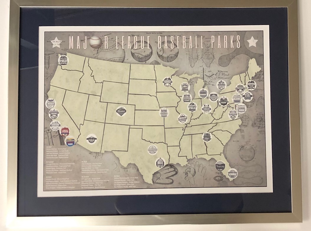 map poster framed