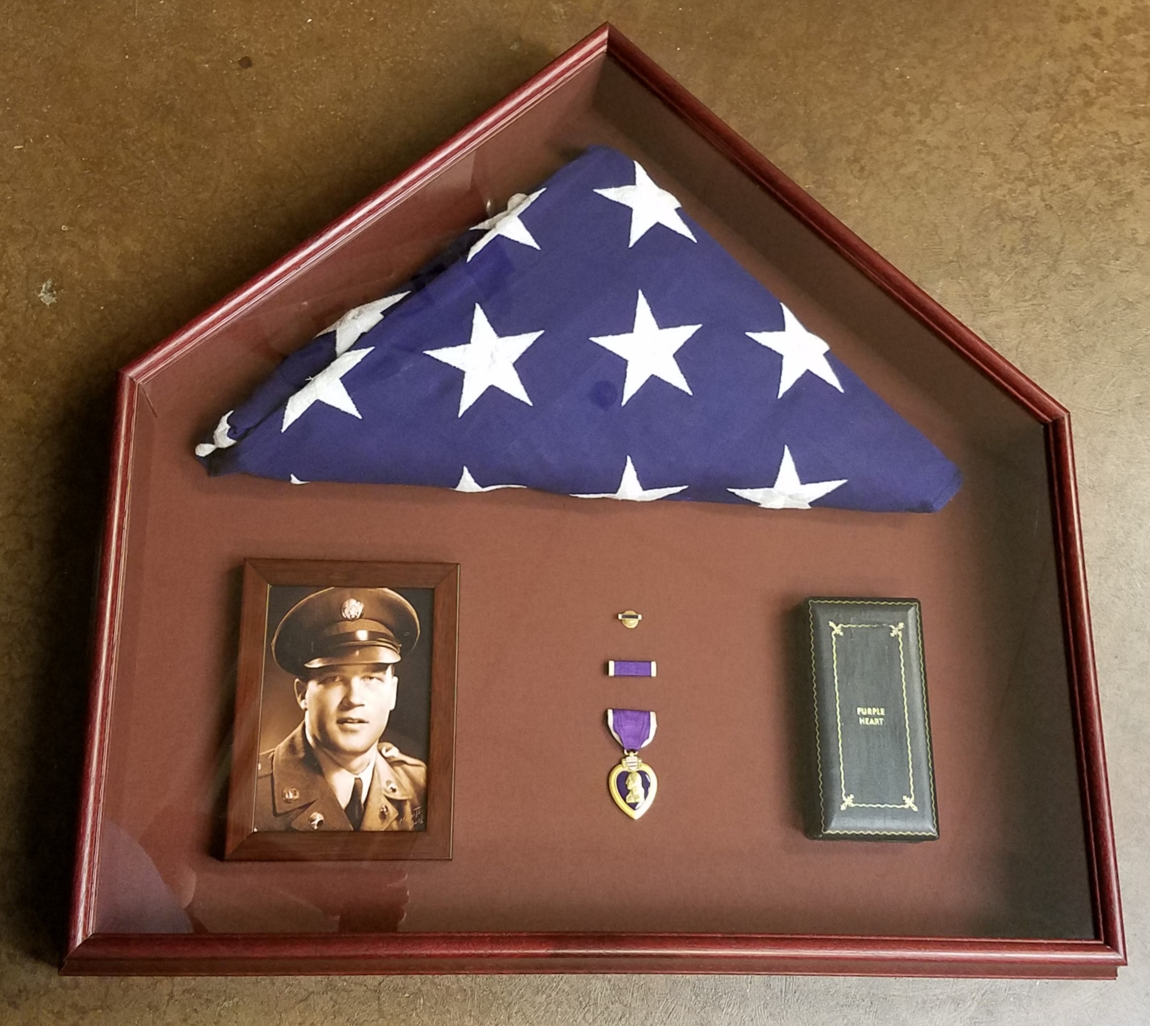 Flag and Purple Heart